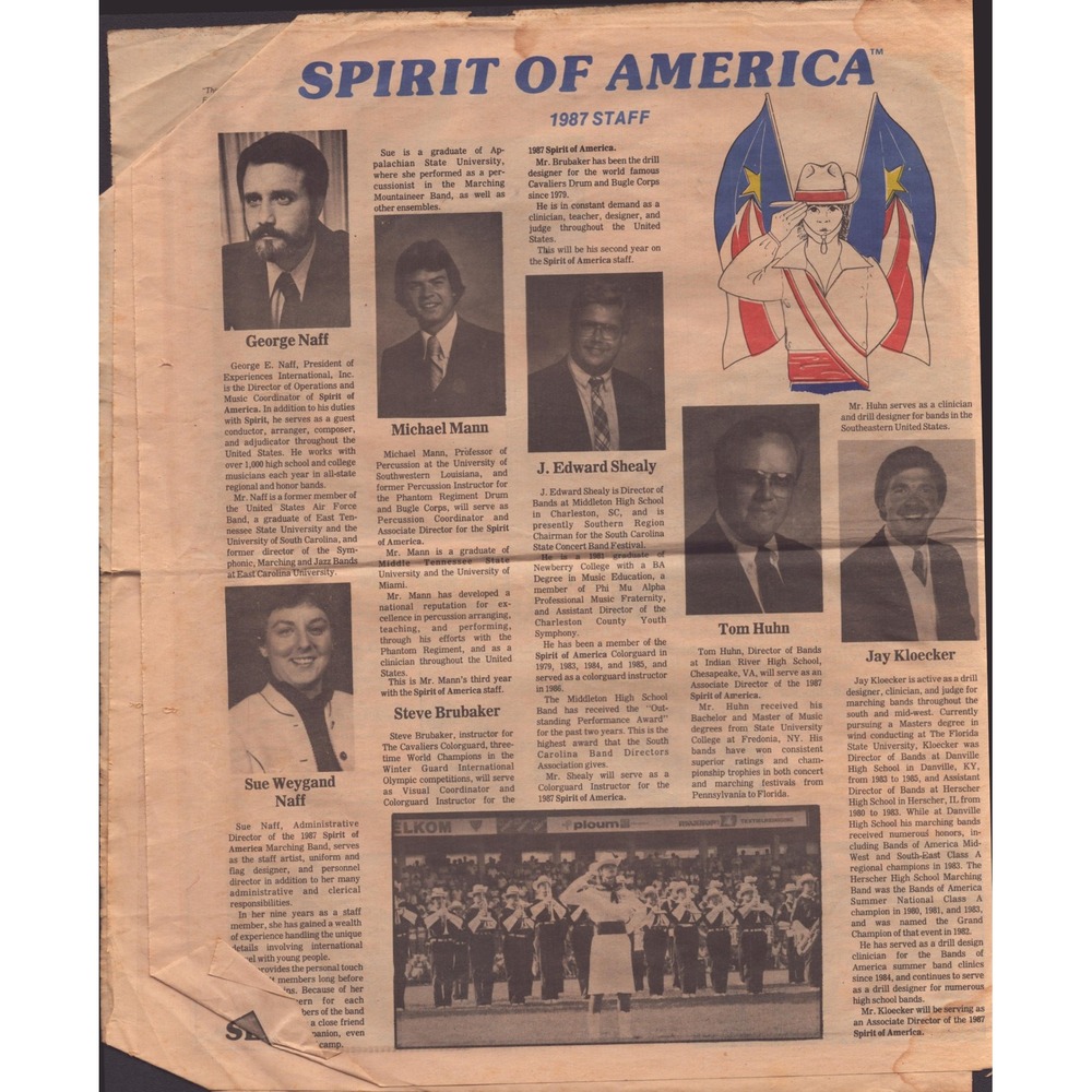 Spirit of America Marching Band 1987 Europe Hawaii Tour Ephemera Lot Newspaper - Picture 2 of 10